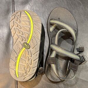 Chaco Men's Sandals - Black and Neon Yellow